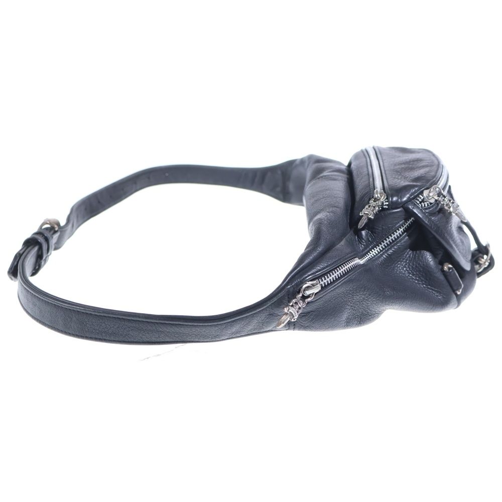 Chrome Hearts 1 Snat Pack Dagger Zip Gunslinger Belt Leather Waist Bag Black — view 3