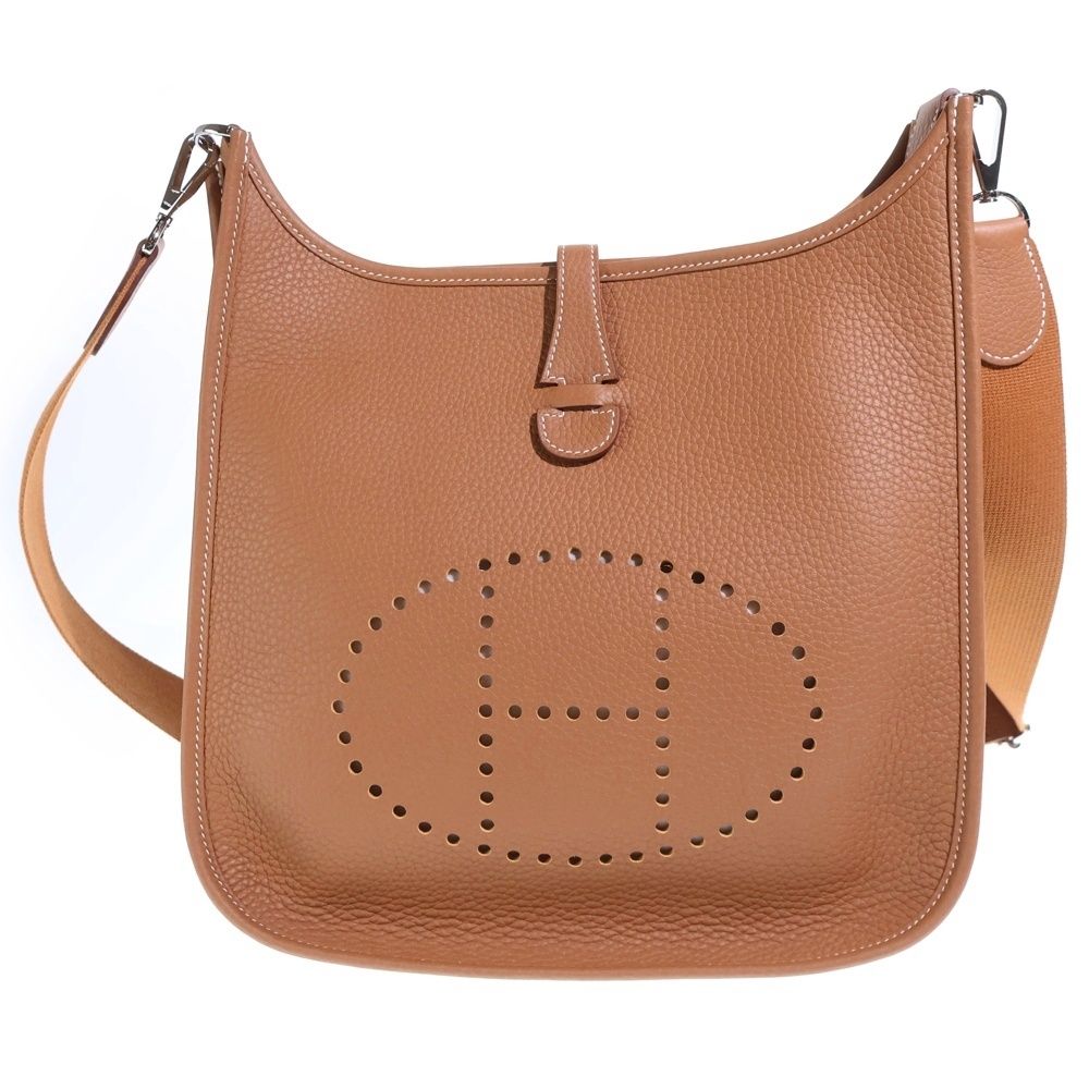 Hermes Evelyne 3 PM Gold Taurillon Shoulder Bag