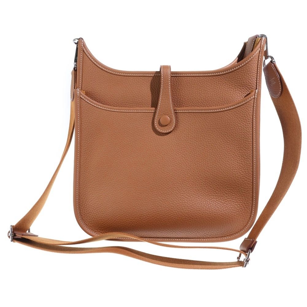 Hermes Evelyne 3 PM Gold Taurillon Shoulder Bag — view 2