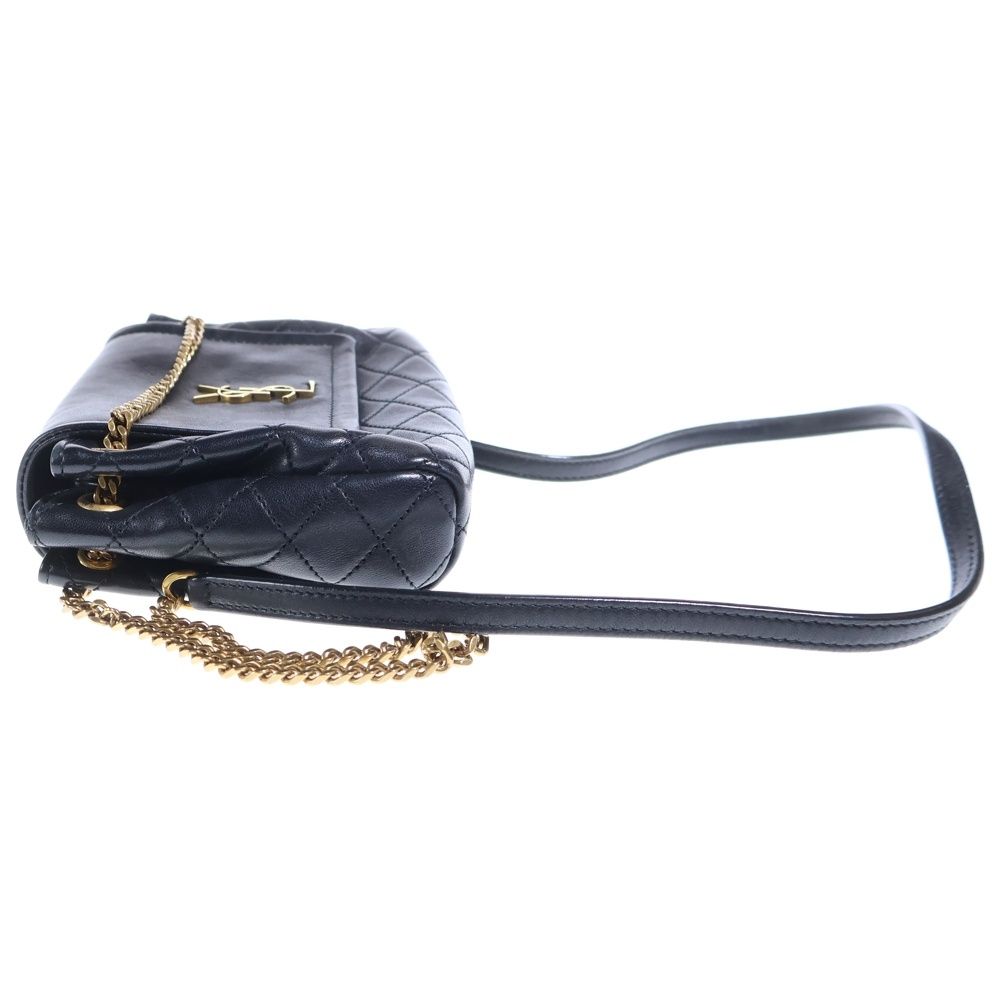 Saint Laurent Paris Nolita Chain Shoulder Bag Black Leather Gold — view 3