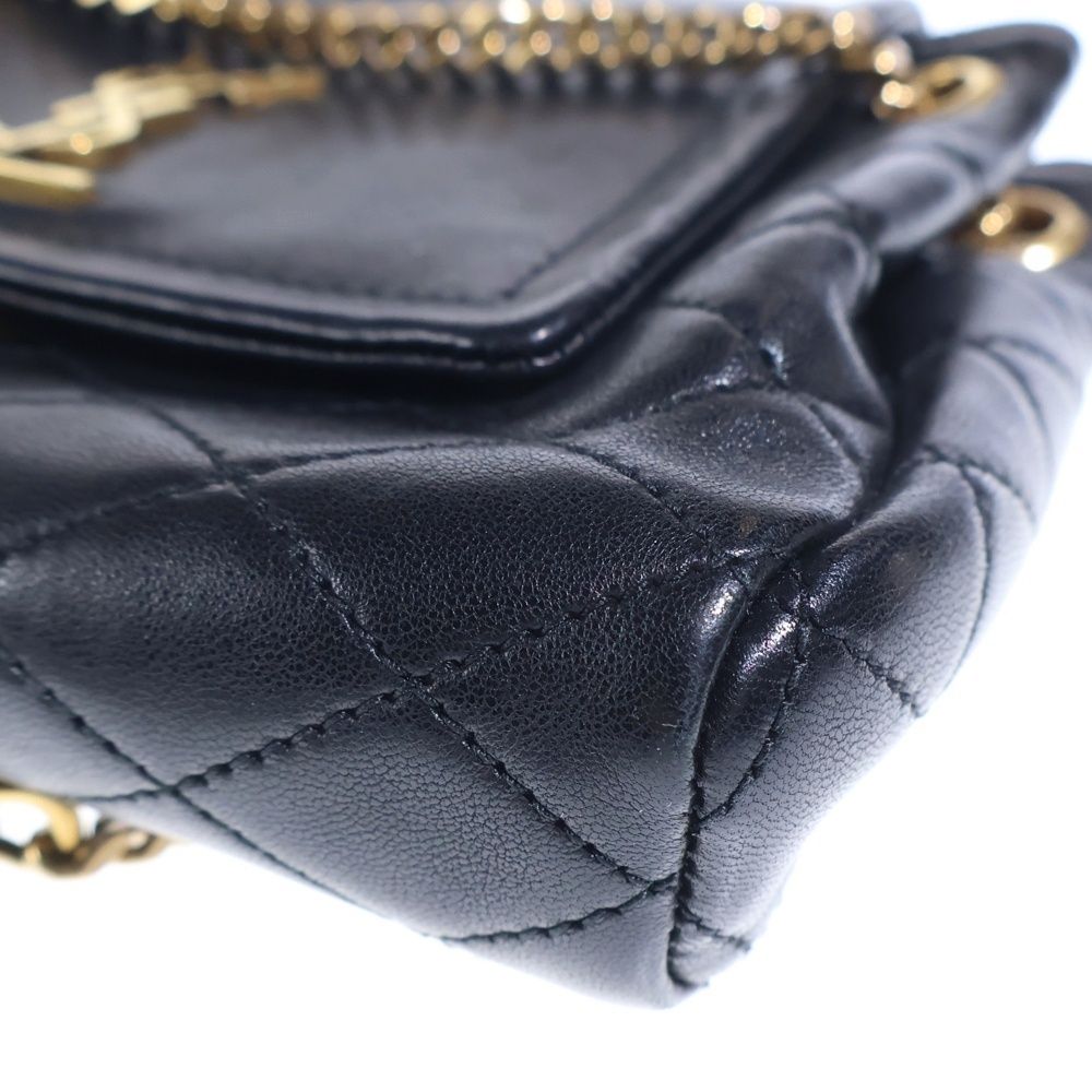 Saint Laurent Paris Nolita Chain Shoulder Bag Black Leather Gold — view 5