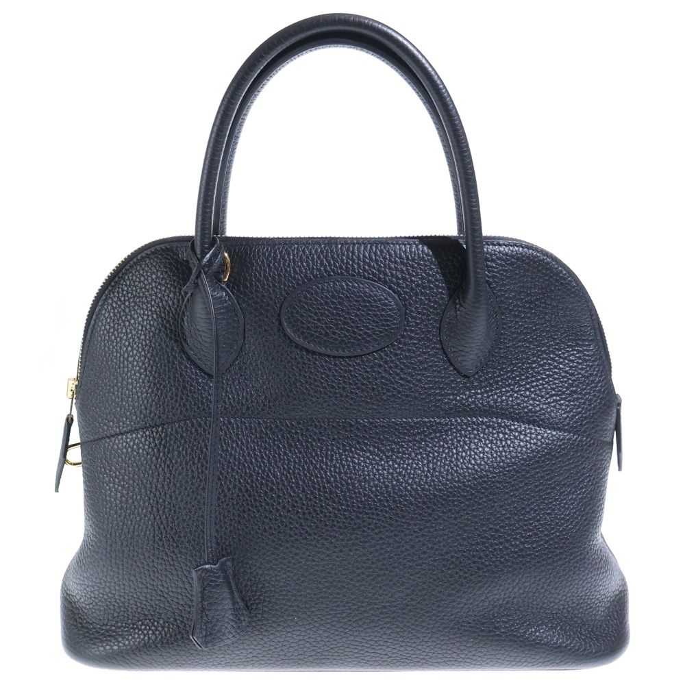 Hermes Bolide 31 Taurillon Clemence Leather 2-Way Bag Gold Black