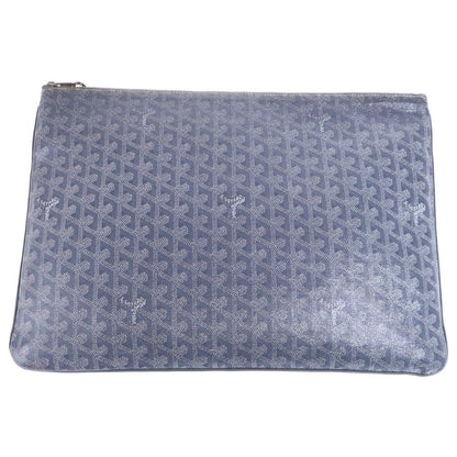 Goyard Sena MM Clutch Case Pouch Gray Silver