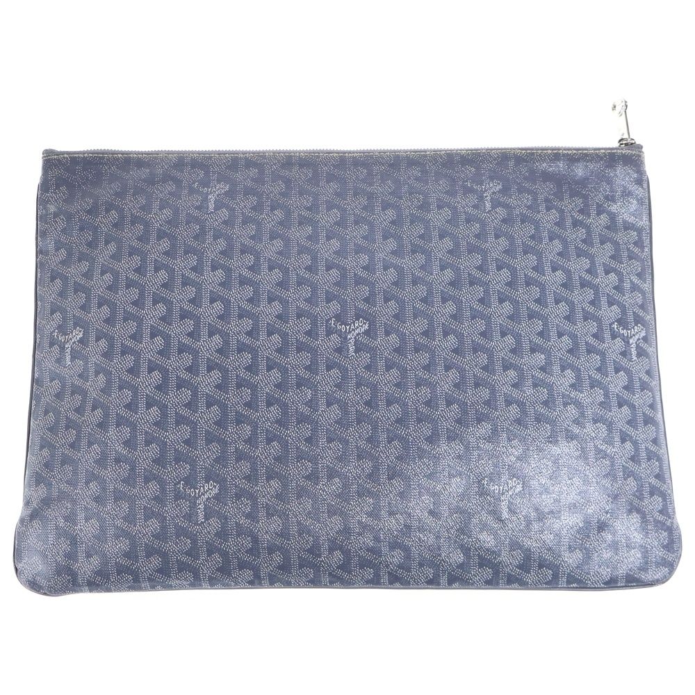 Goyard Sena MM Clutch Case Pouch Gray Silver — view 2