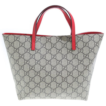 Gucci Handbag Children Yuko Higuchi GG Supreme Mini Tote Beige Red Leather Gold — view 2