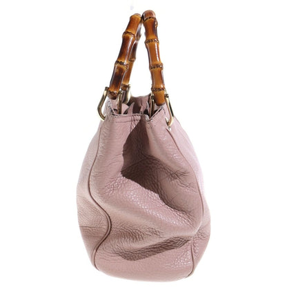 Gucci Bamboo 2-Way Shoulder Bag Rose Pink Leather Gold — view 3