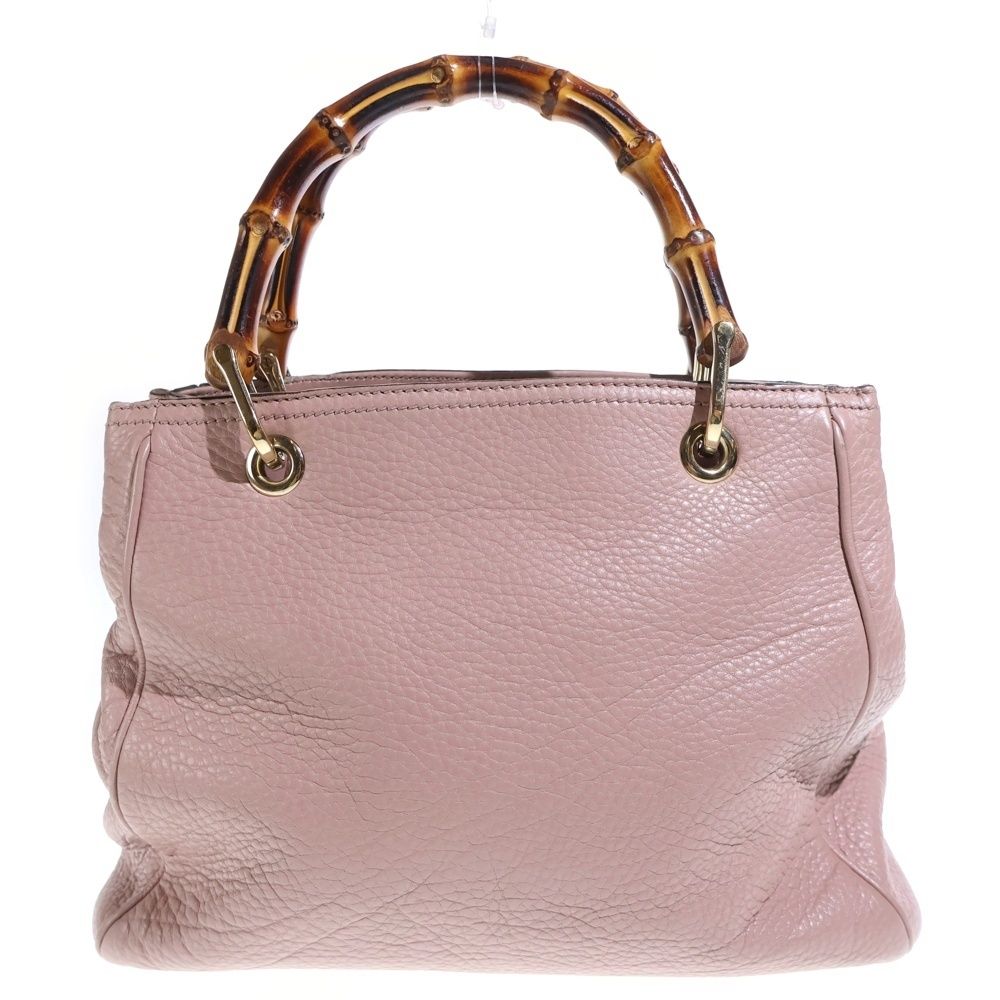 Gucci Bamboo 2-Way Shoulder Bag Rose Pink Leather Gold — view 2