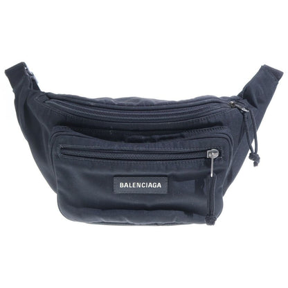 Balenciaga Belt Pack Logo Embroidery Shoulder Bag Black 1000