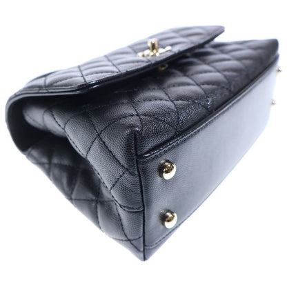 Chanel Coco Handle XS Caviar Leather 2-Way Hand Chain Shoulder Bag Gold Black — view 5