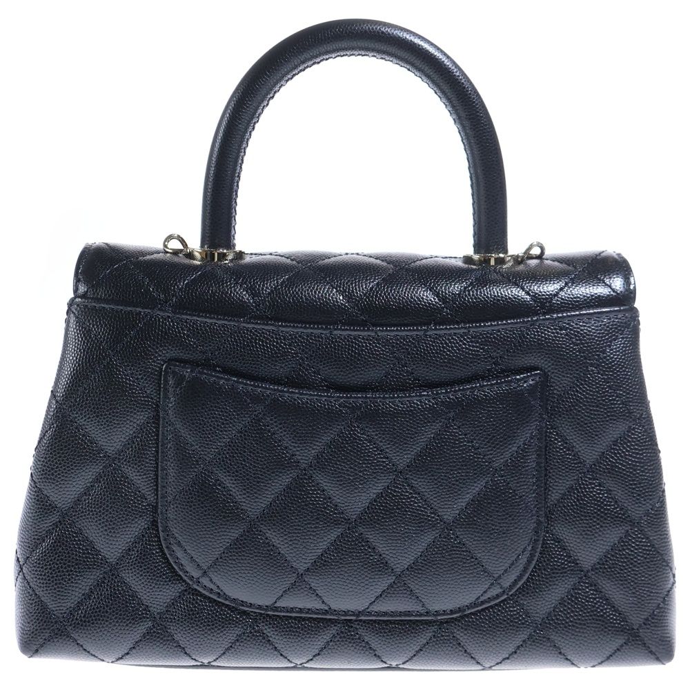 Chanel Coco Handle XS Caviar Leather 2-Way Hand Chain Shoulder Bag Gold Black — view 2