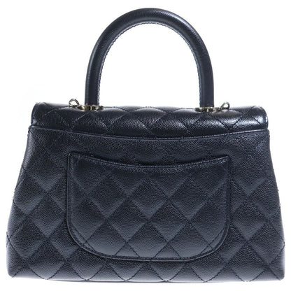 Chanel Coco Handle XS Caviar Leather 2-Way Hand Chain Shoulder Bag Gold Black — view 2