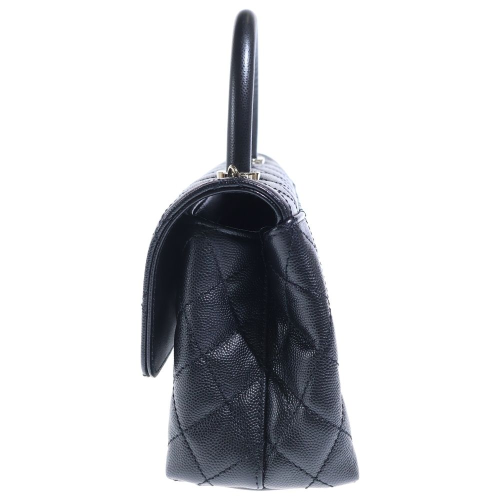 Chanel Coco Handle XS Caviar Leather 2-Way Hand Chain Shoulder Bag Gold Black — view 3