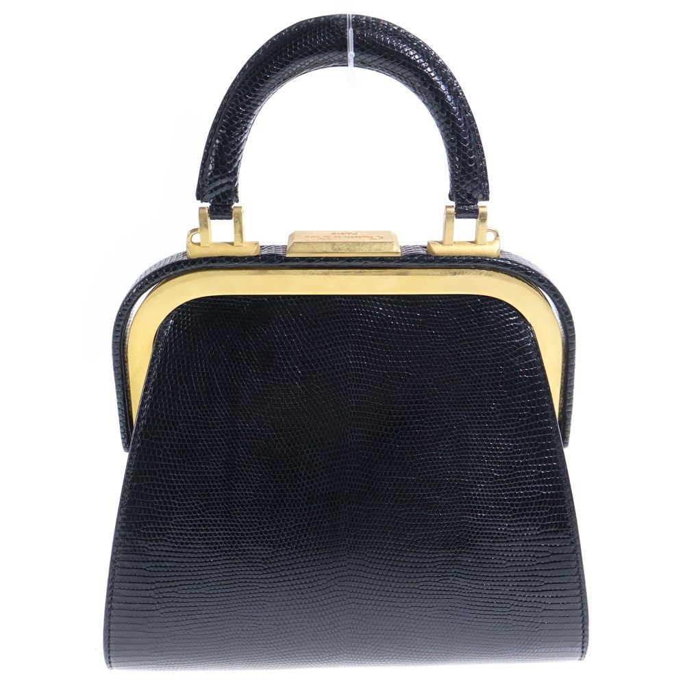 Dior Clasp 2-Way Mini Shoulder Bag Black Leather Gold — view 2
