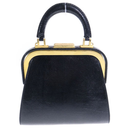 Dior Clasp 2-Way Mini Shoulder Bag Black Leather Gold — view 2