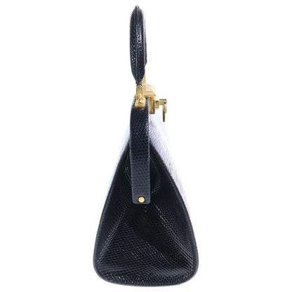 Dior Clasp 2-Way Mini Shoulder Bag Black Leather Gold — view 3