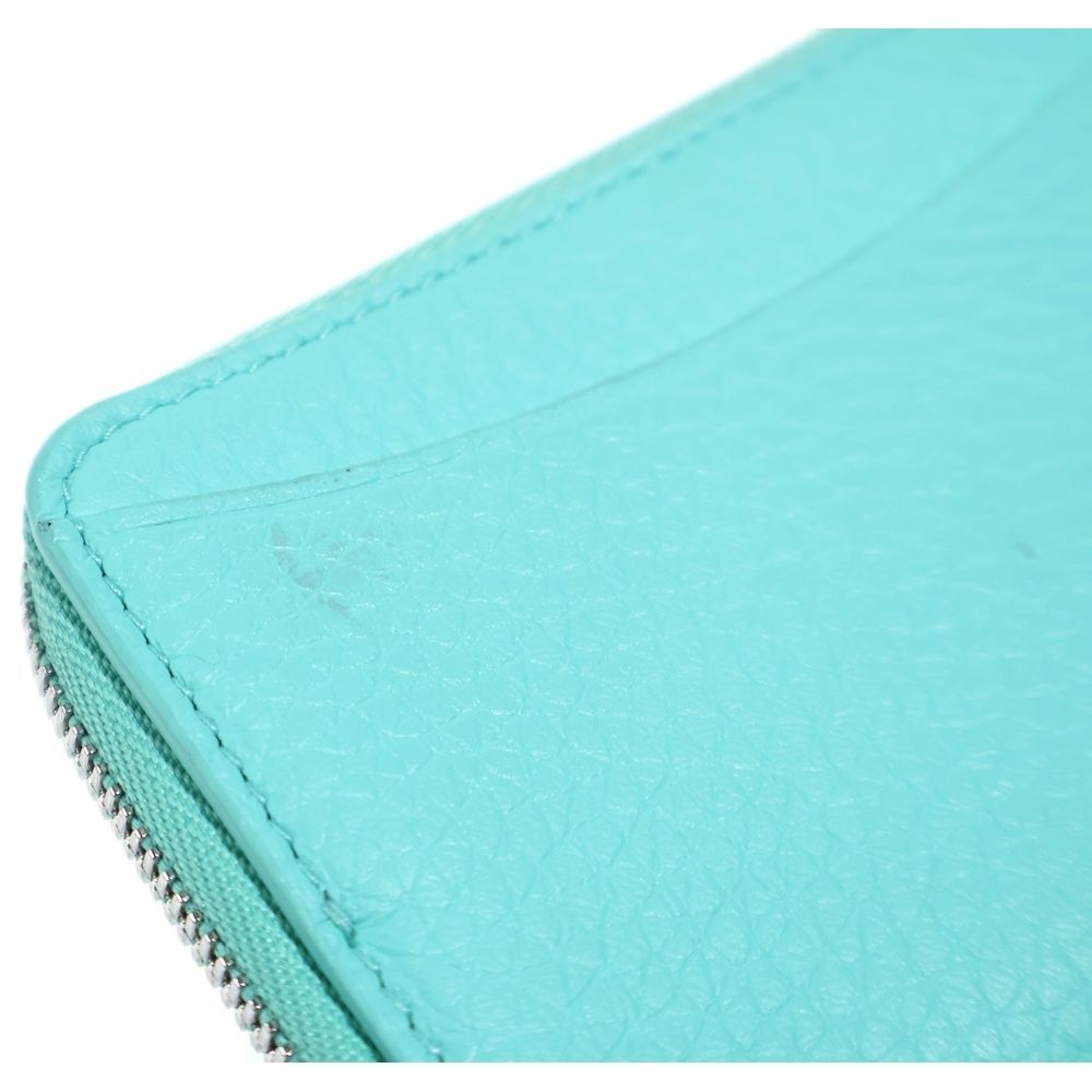 Tiffany & Co Return to Heart Embossed Leather Card Coin Case Silver Light Blue — view 5