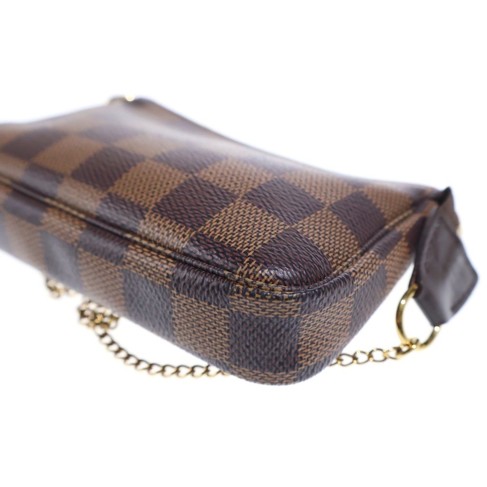 Louis Vuitton Damier Mini Pouch Handbag Brown — view 5
