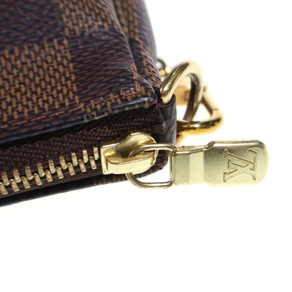 Louis Vuitton Damier Mini Pouch Handbag Brown — view 6