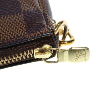 Louis Vuitton Damier Mini Pouch Handbag Brown — view 6