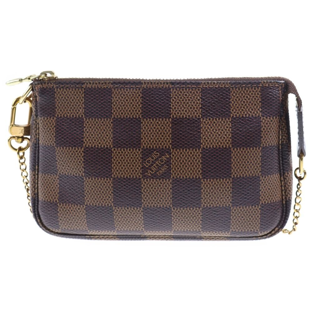 Louis Vuitton Damier Mini Pouch Handbag Brown