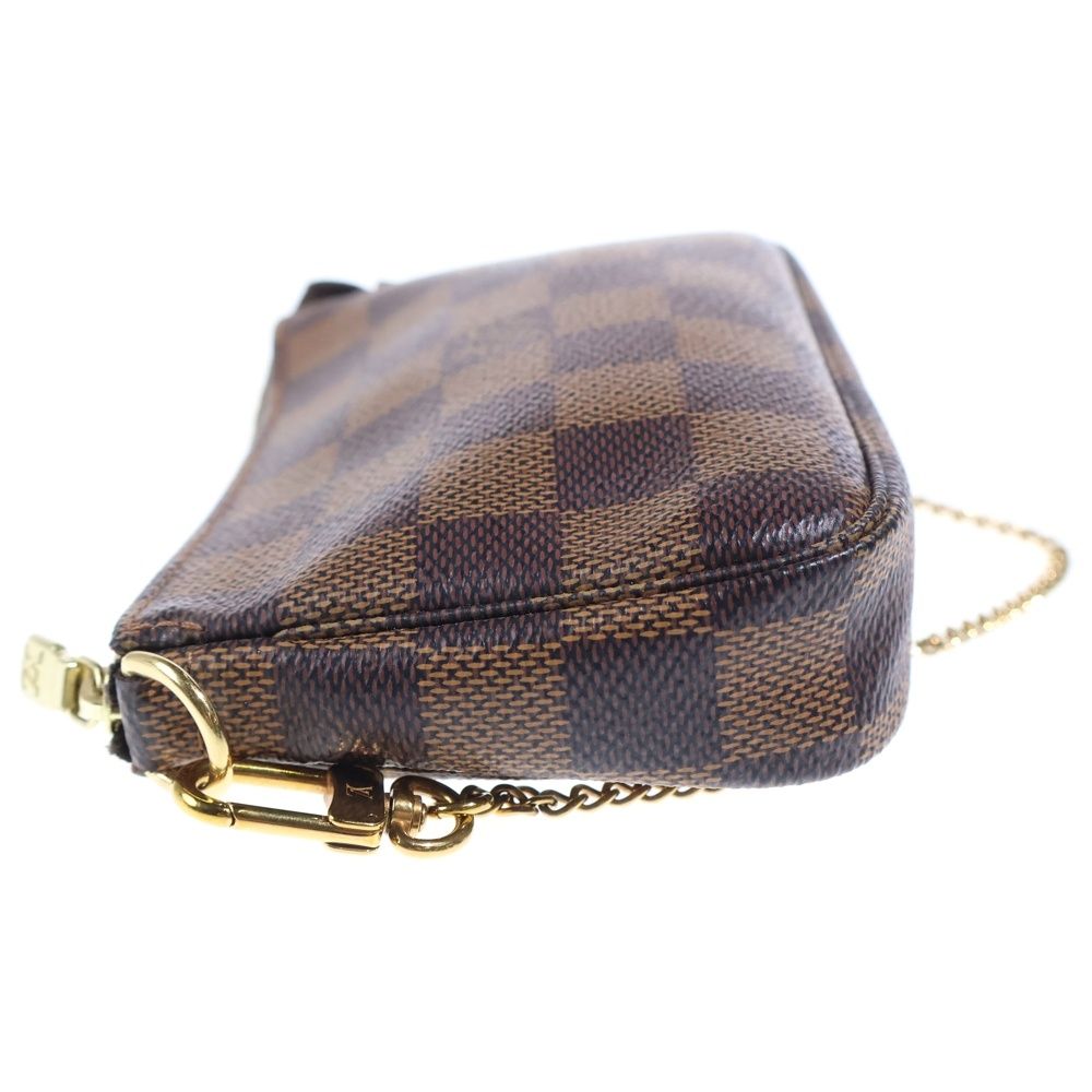 Louis Vuitton Damier Mini Pouch Handbag Brown — view 3