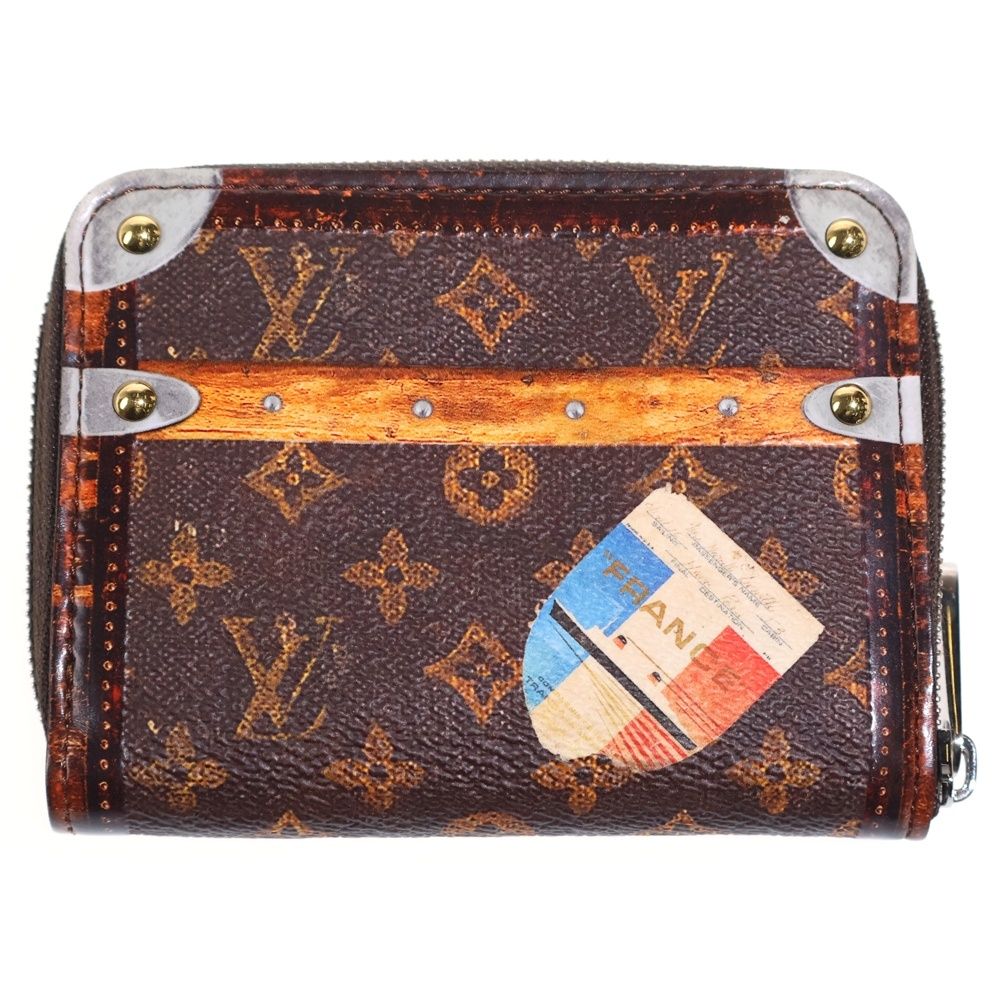 Louis Vuitton Trunk Time Monogram Coin Case Canvas Mini Wallet Brown Silver — view 2
