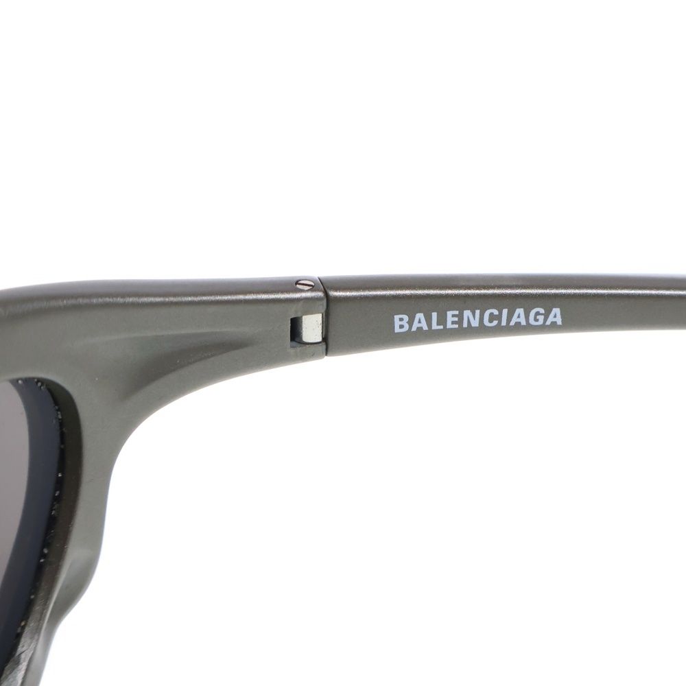 Balenciaga Bat Rectangle Sporty Frame Sunglasses Gray Eyewear — view 6