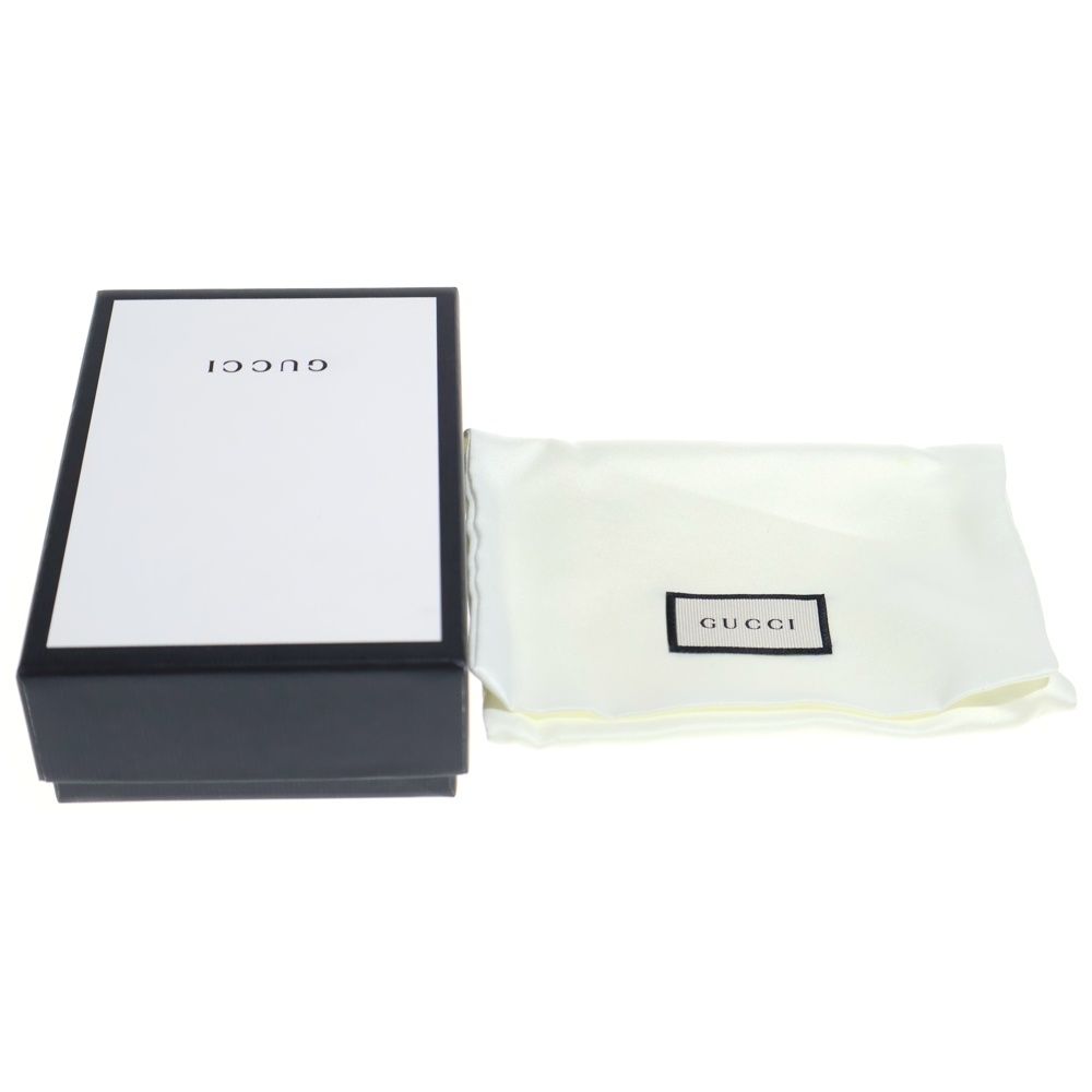 Gucci Zumi Interlocking Leather Chain Compact Wallet Bifold Gold Gray — view 6