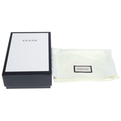 Gucci Zumi Interlocking Leather Chain Compact Wallet Bifold Gold Gray — view 6