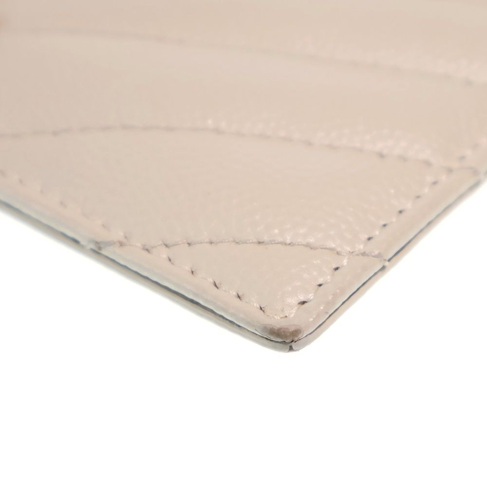 Saint Laurent Paris Cassandra Fragment Case Card White Leather Gold — view 6