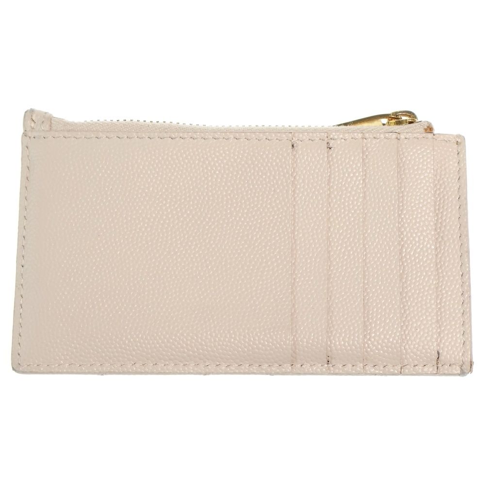 Saint Laurent Paris Cassandra Fragment Case Card White Leather Gold — view 2