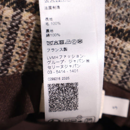 Celine Triomphe Embroidered Wool Bucket Hat Brown — view 8