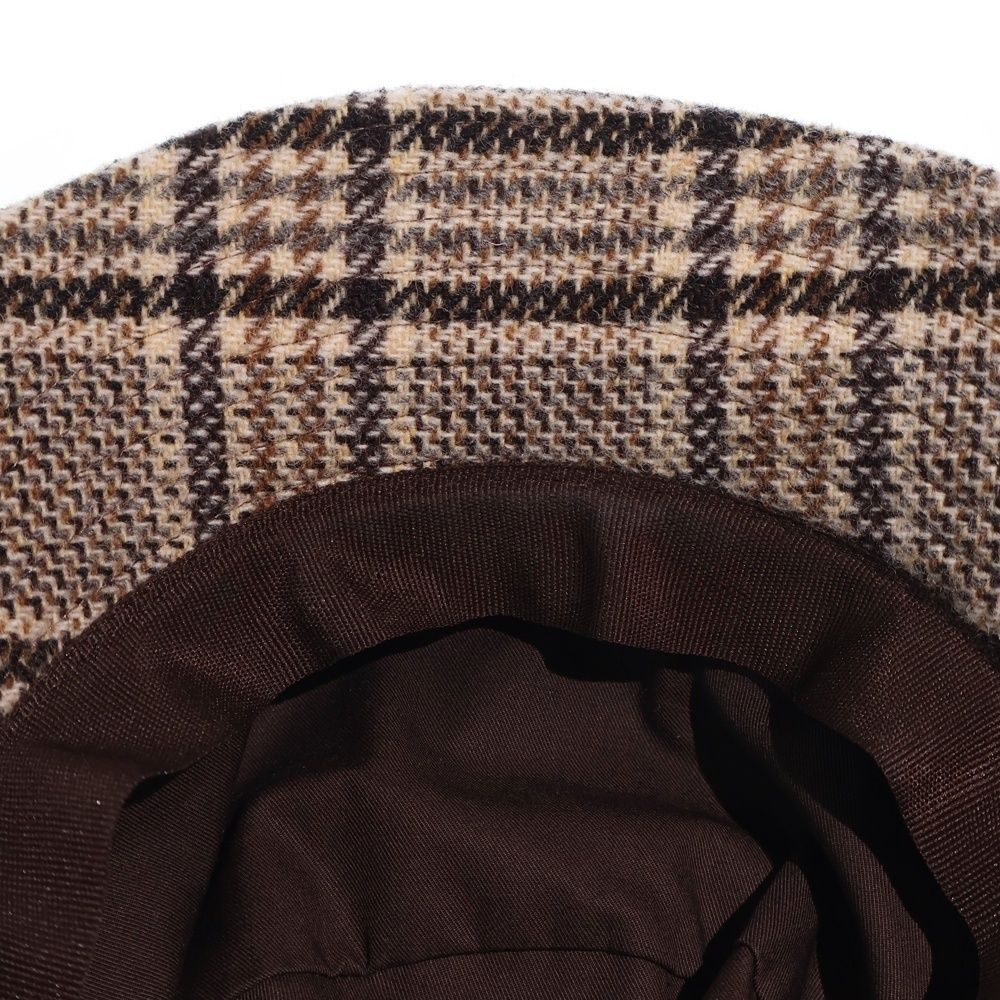 Celine Triomphe Embroidered Wool Bucket Hat Brown — view 6