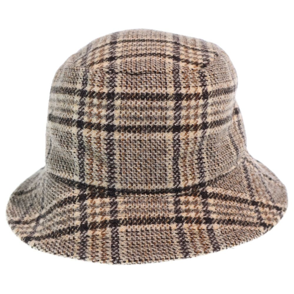 Celine Triomphe Embroidered Wool Bucket Hat Brown — view 2