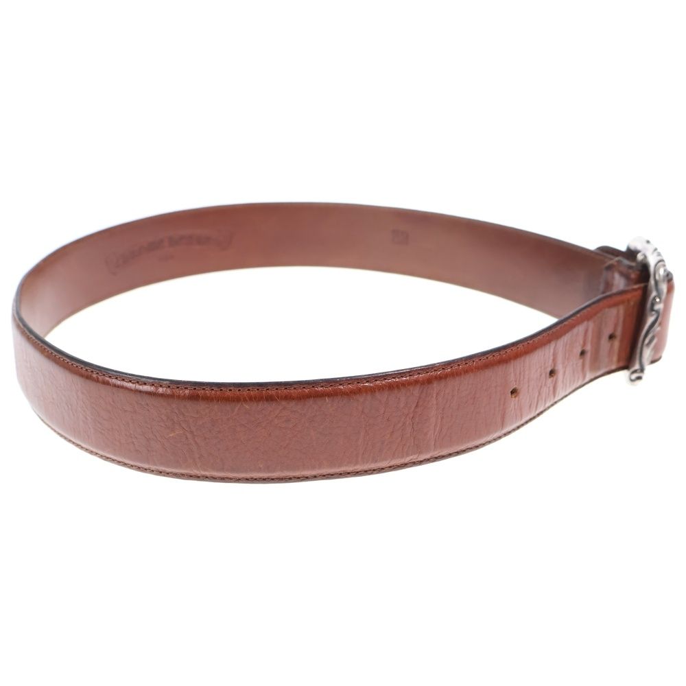 Chrome Hearts Blt Scrlrec Rectangle Scroll Leather Belt — view 3