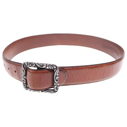 Chrome Hearts Blt Scrlrec Rectangle Scroll Leather Belt