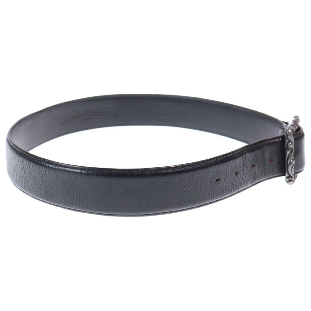 Chrome Hearts Blt Scrlrec Rectangle Scroll Leather Belt — view 3