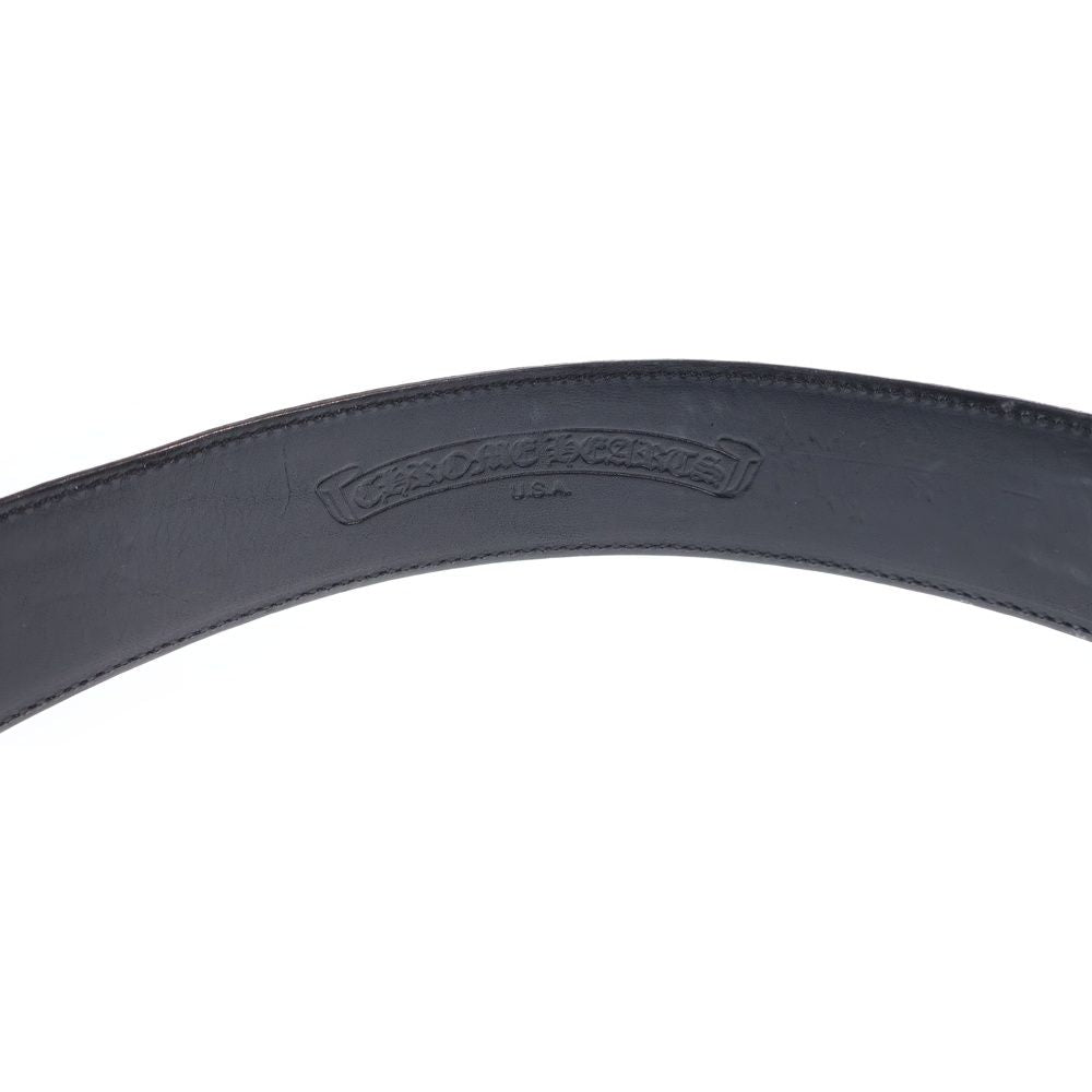Chrome Hearts Blt Scrlrec Rectangle Scroll Leather Belt — view 5