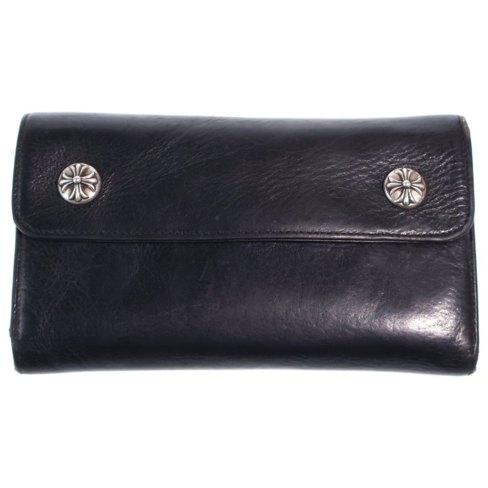 Chrome Hearts Wave Leather Wallet Black
