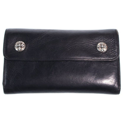 Chrome Hearts Wave Leather Wallet Black