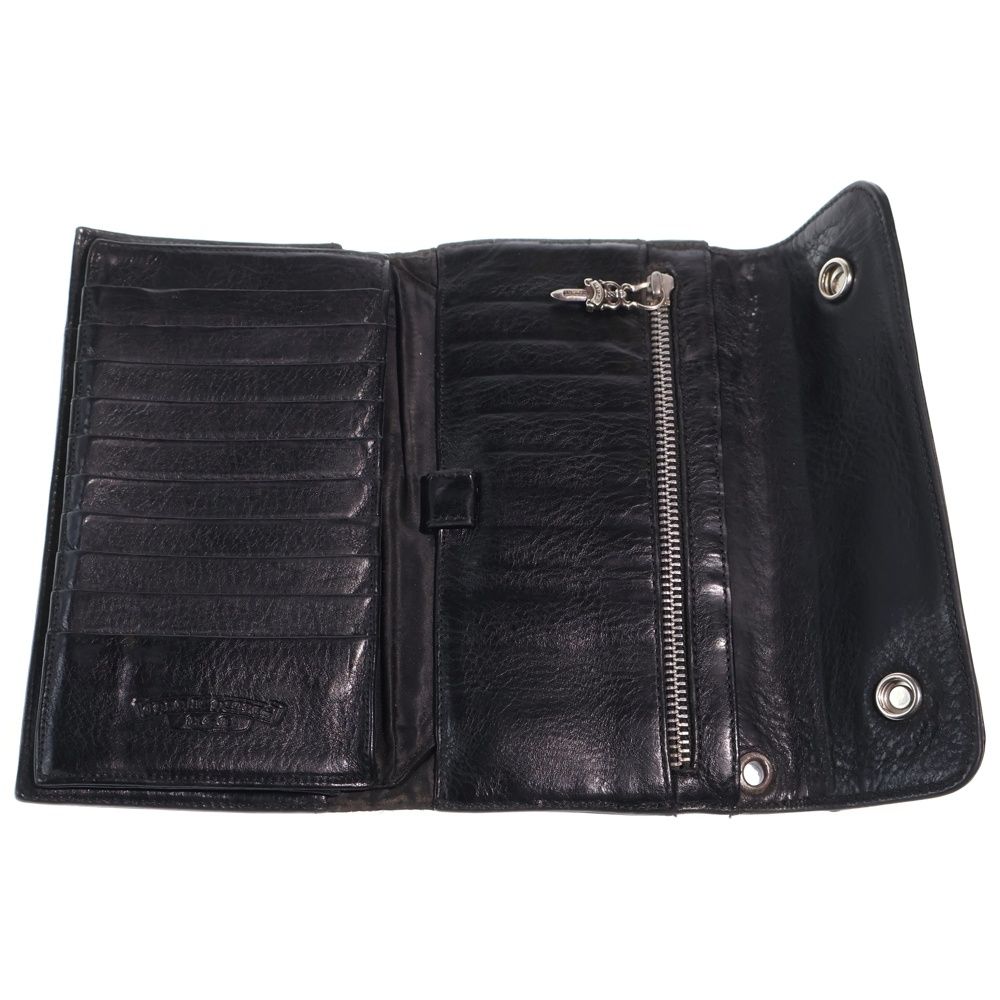 Chrome Hearts Wave Leather Wallet Black — view 5