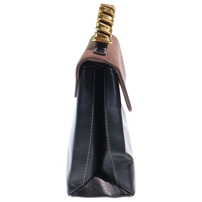 Loewe Velazquez Handbag Brown Black Leather Gold — view 3
