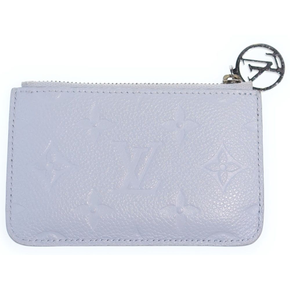 Louis Vuitton Monogram Empreinte Card Holder Romy Case Coin Pouch Light Blue
