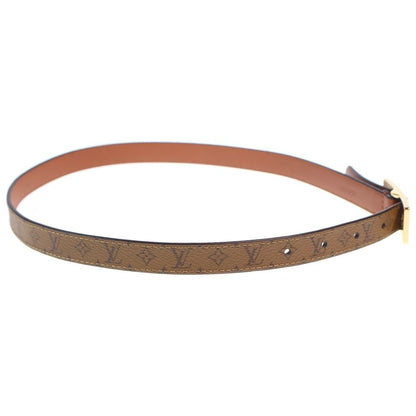 Louis Vuitton Monogram Reverse LV Duo 18 mm Leather Belt Brown Gold — view 3