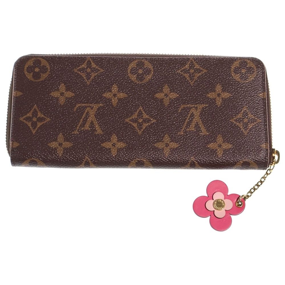Louis Vuitton Monogram Portefeuille Clemence Flower Charm Wallet Card Case — view 2