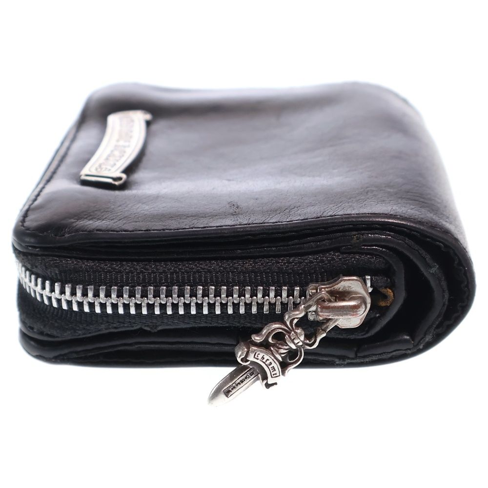 Chrome Hearts SQ Zip Bill Square Zip Leather Wallet Black — view 3