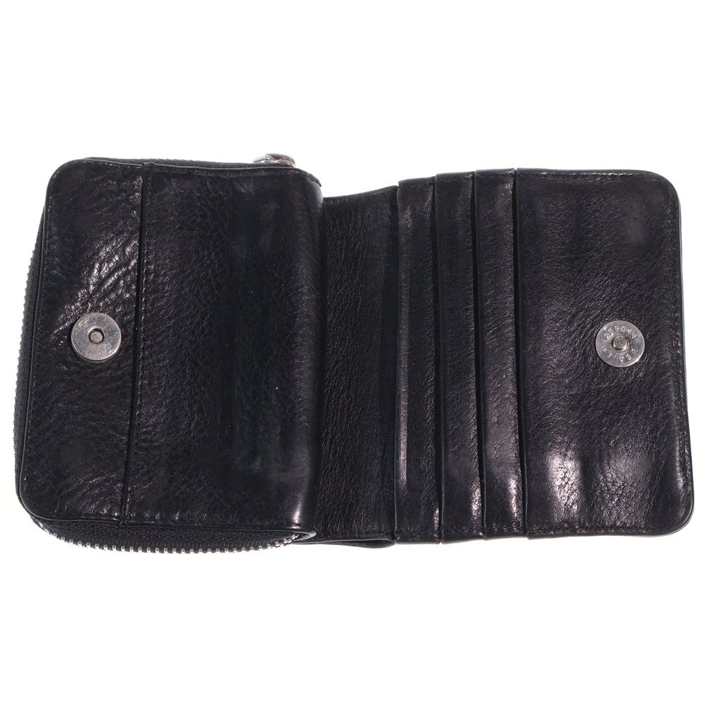 Chrome Hearts SQ Zip Bill Square Zip Leather Wallet Black — view 6