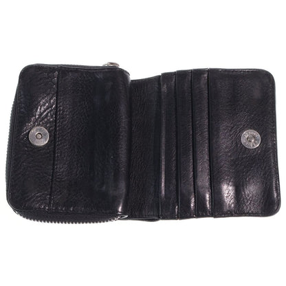 Chrome Hearts SQ Zip Bill Square Zip Leather Wallet Black — view 6