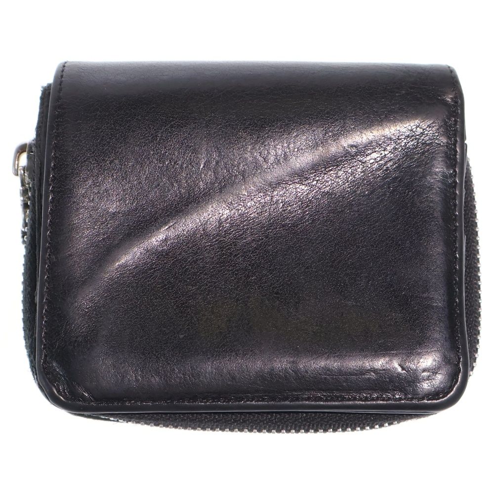 Chrome Hearts SQ Zip Bill Square Zip Leather Wallet Black — view 2