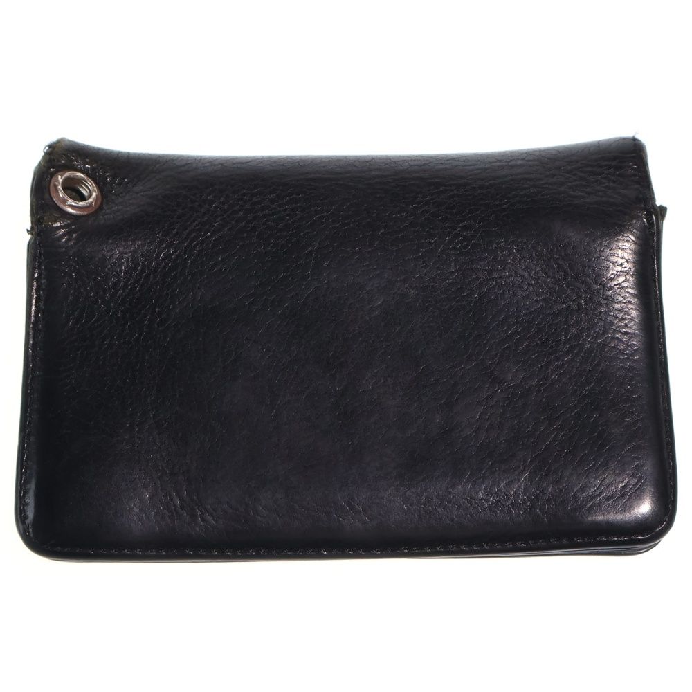 Chrome Hearts Cross Ball Button Leather Wallet Black — view 2